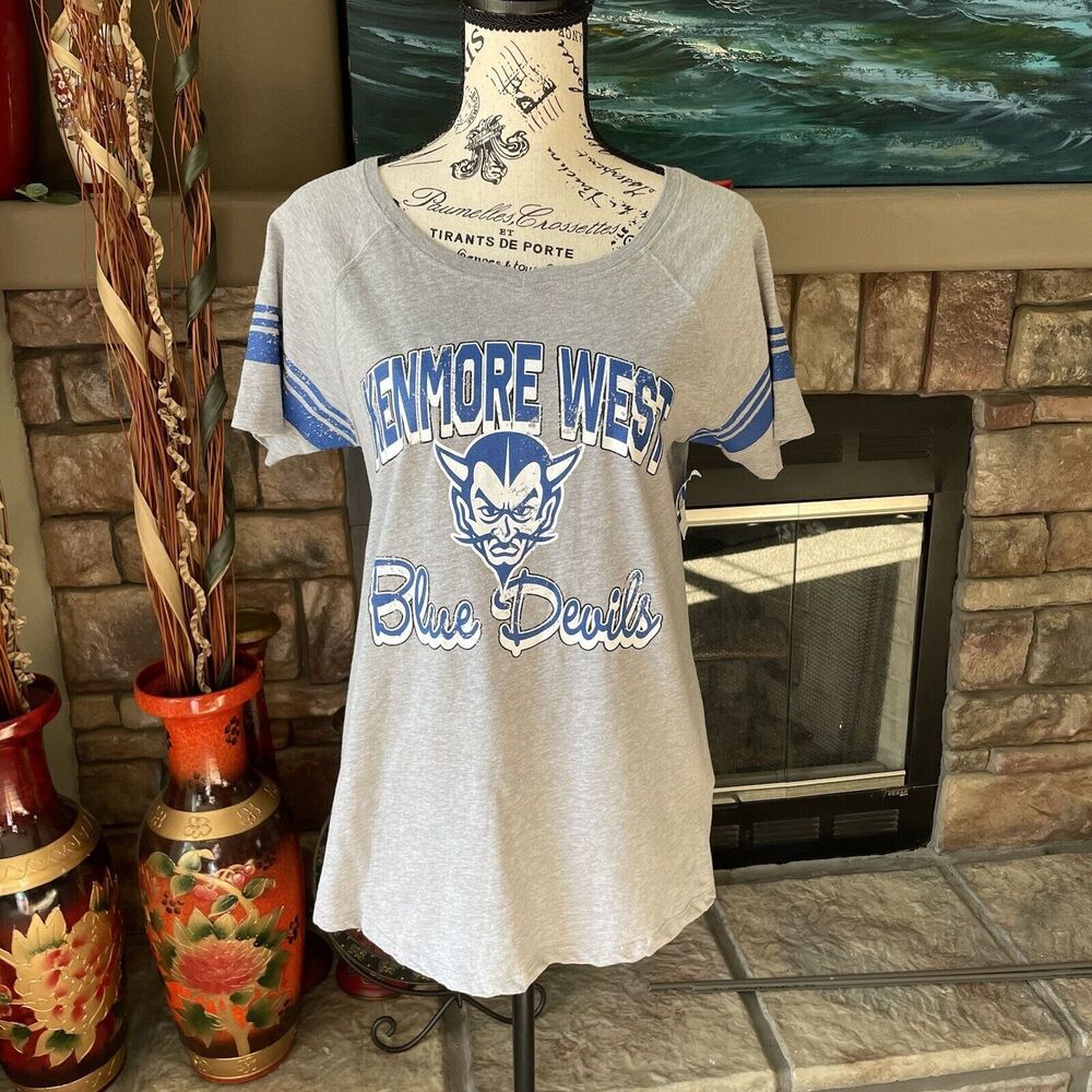 NWOT PEL-ATHLETIC Graphic T-shirt Kenmore West Blue Devils M - Picture 1 of 16